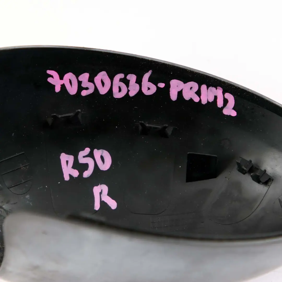 Cap Casing Right O/S Mirror Wing Primed Black to Mini Cooper 2 R50 R53 Cover with Part number 7030636 Mini Cooper 2 R50 R53 Cover Cap Casing Right O/S Mirror Wing Primed Black - SKU rhd-7030636-PRIM2 - Part number 7030636