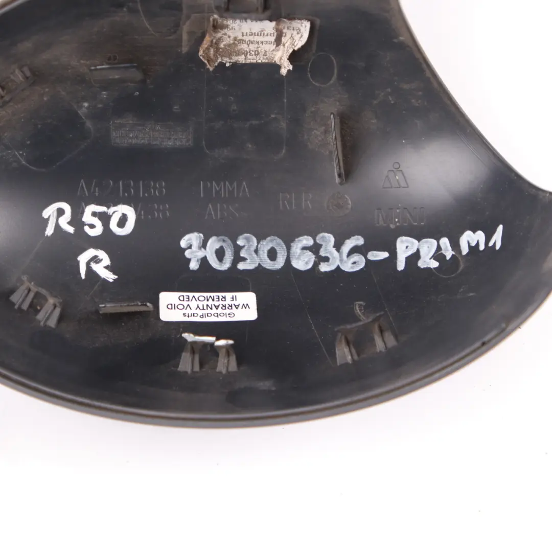  Wing Mirror Cover Mini Cooper One R50 R52 R53 Cap Casing Right O/S Primed Black - SKU rhd-7030636-PRIM - Part number 7030636