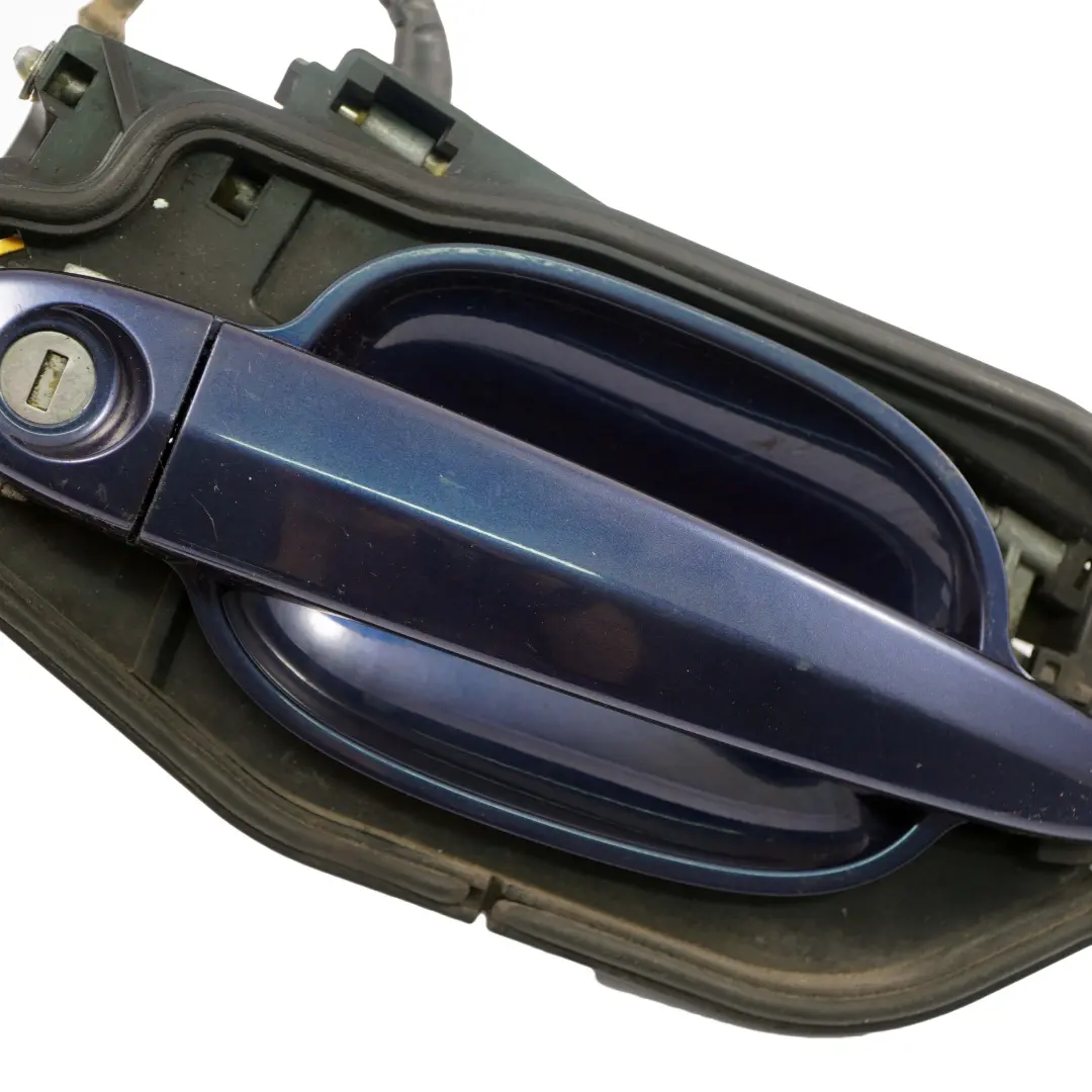 BMW 5 Series E60 E61 Complete Front Right Grab Handle O/S Tiefseeblau Blue A76 - SKU rhd-7034469-DSB - Part number 7034469