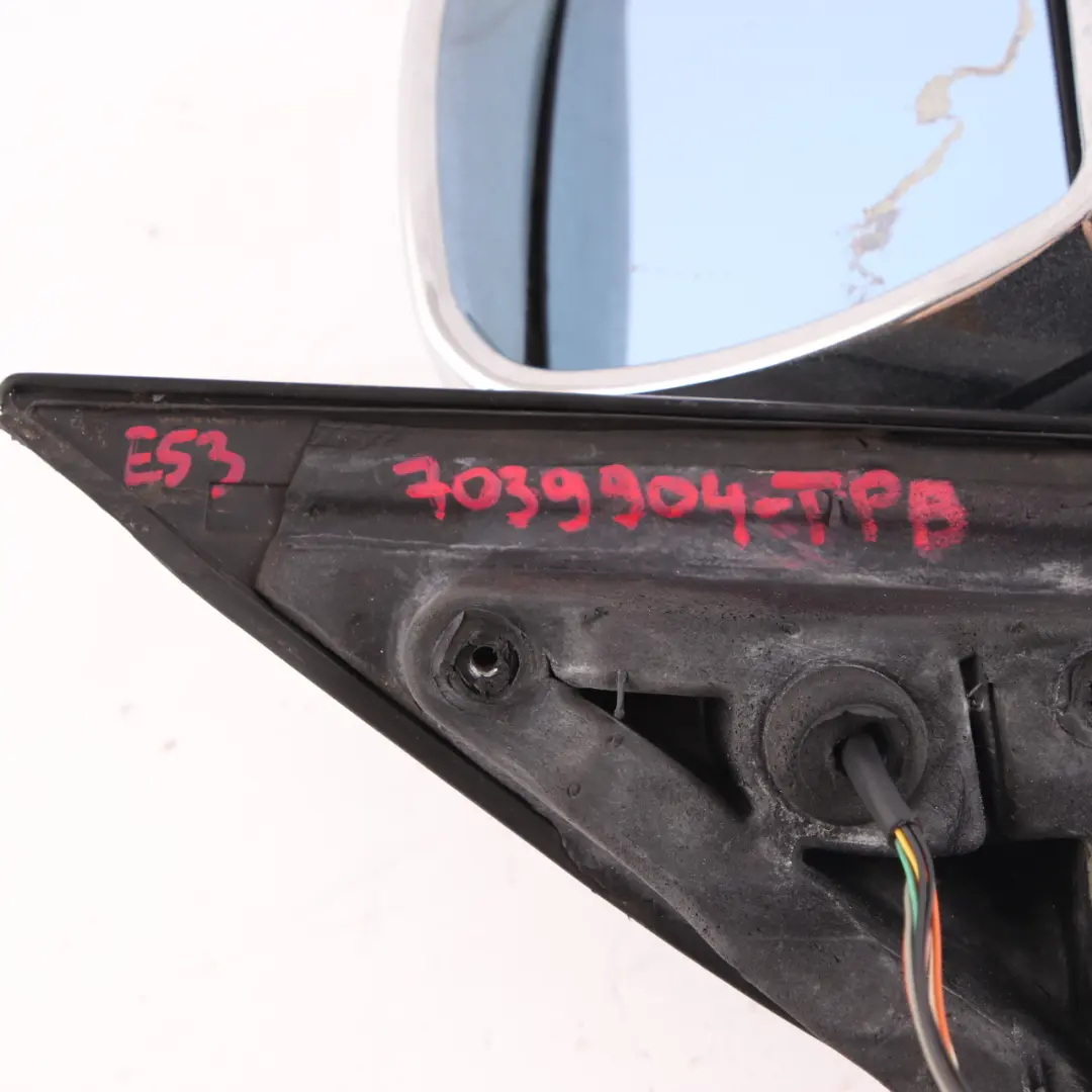 BMW X5 E53 Wing Mirror Door Heated Memory Right O/S Topasblau Topaz Blue 364 - SKU rhd-7039900-TPB - Part number 7039900