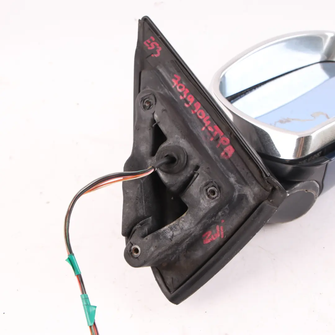BMW X5 E53 Wing Mirror Door Heated Memory Right O/S Topasblau Topaz Blue 364 - SKU rhd-7039900-TPB - Part number 7039900