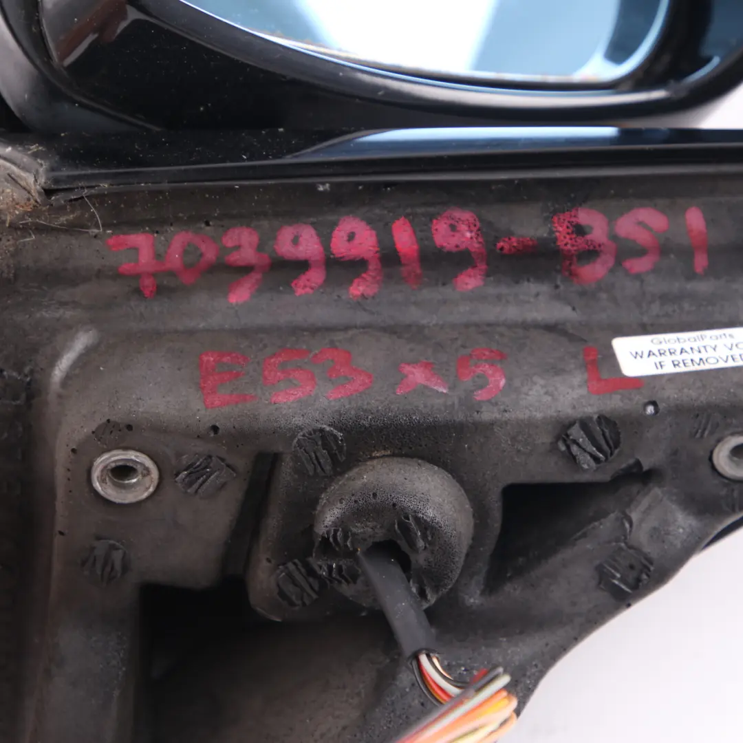 Wing Mirror BMW X5 E53 Sport High Gloss Door Left N/S Black Sapphire Metallic to with Part number 7039919 Wing Mirror BMW X5 E53 Sport High Gloss Door Left N/S Black Sapphire Metallic - SKU rhd-7039919-BS1 - Part number 7039919