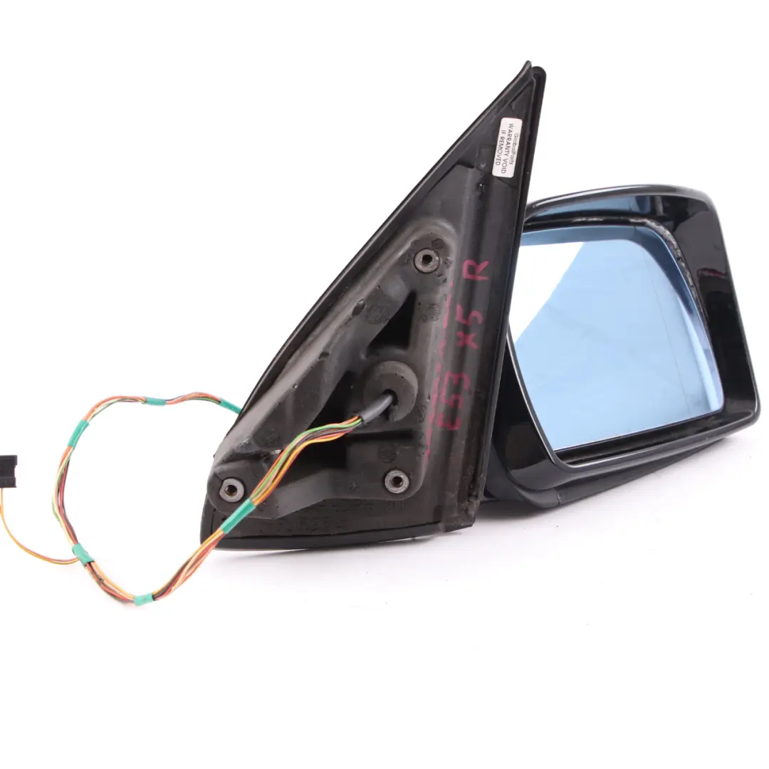  Wing Mirror BMW X5 E53 Sport High Gloss Door Right O/S Black Sapphire 475 - SKU rhd-7039920-BS2 - Part number 7039920