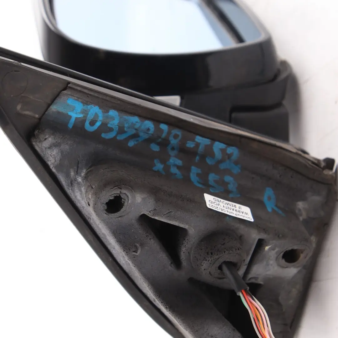 BMW X5 E53 Wing Mirror Sport High Gloss Power Fold Right O/S Titan Silver 354 - SKU rhd-7039928-TS2 - Part number 7039928