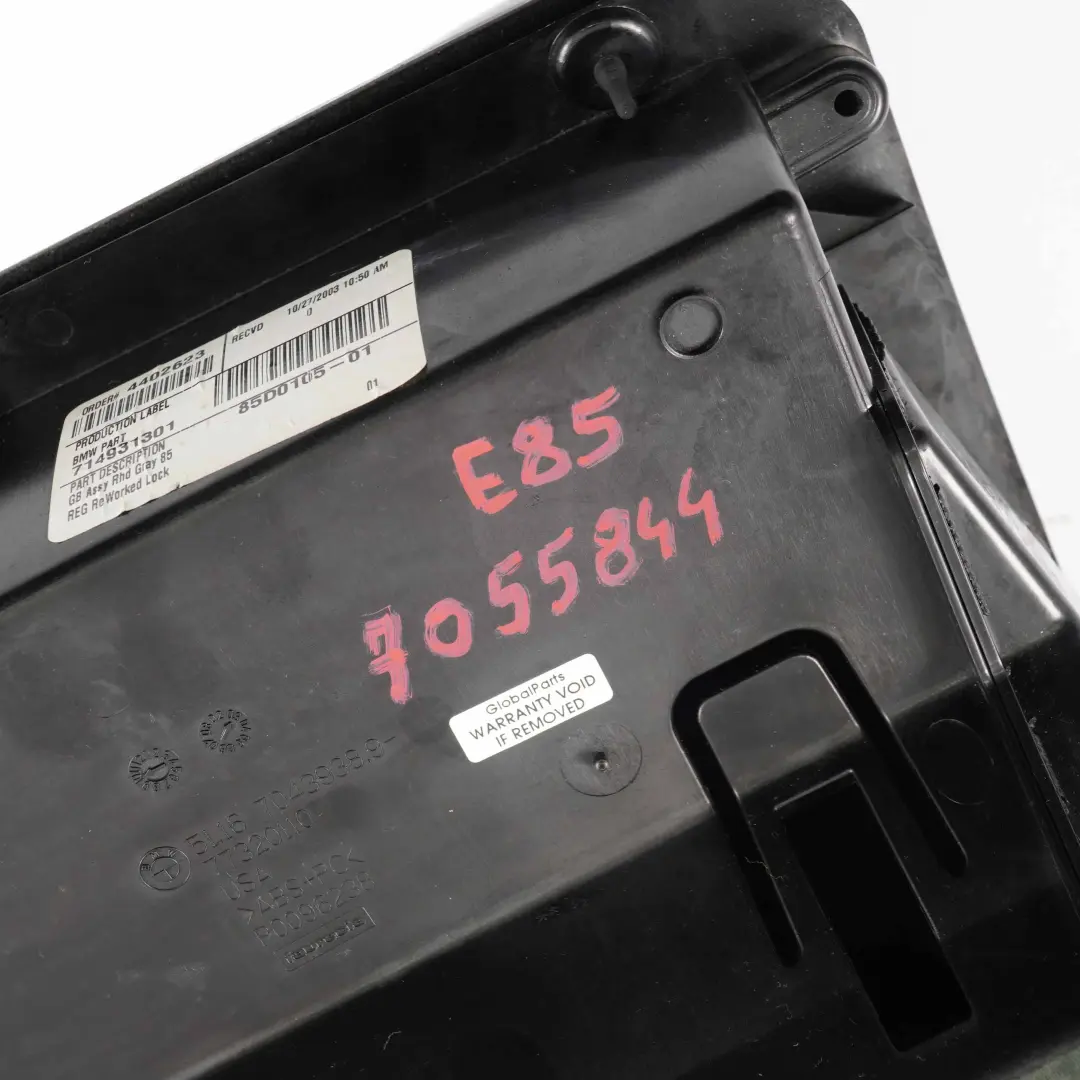 BMW Z4 Series E85 Glove Box Glovebox Lid Cover Grau Grey - SKU rhd-7055844 - Part number 7055844