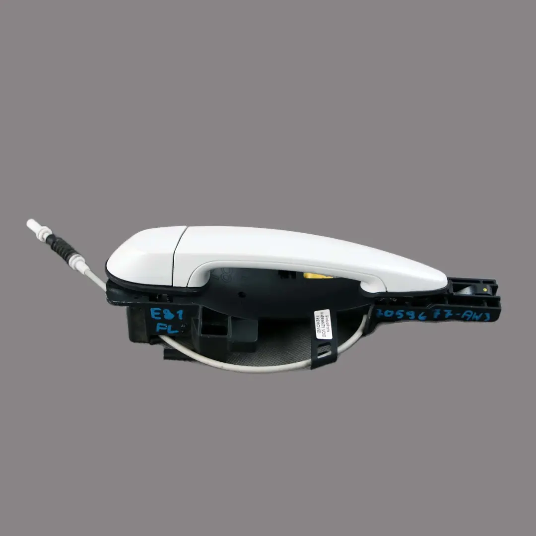 BMW 1 Series 3 E81 E87 Complete Front Left Grab Handle N/S Alpinweiss White 300 - SKU rhd-7059677-AW3 - Part number 7059677