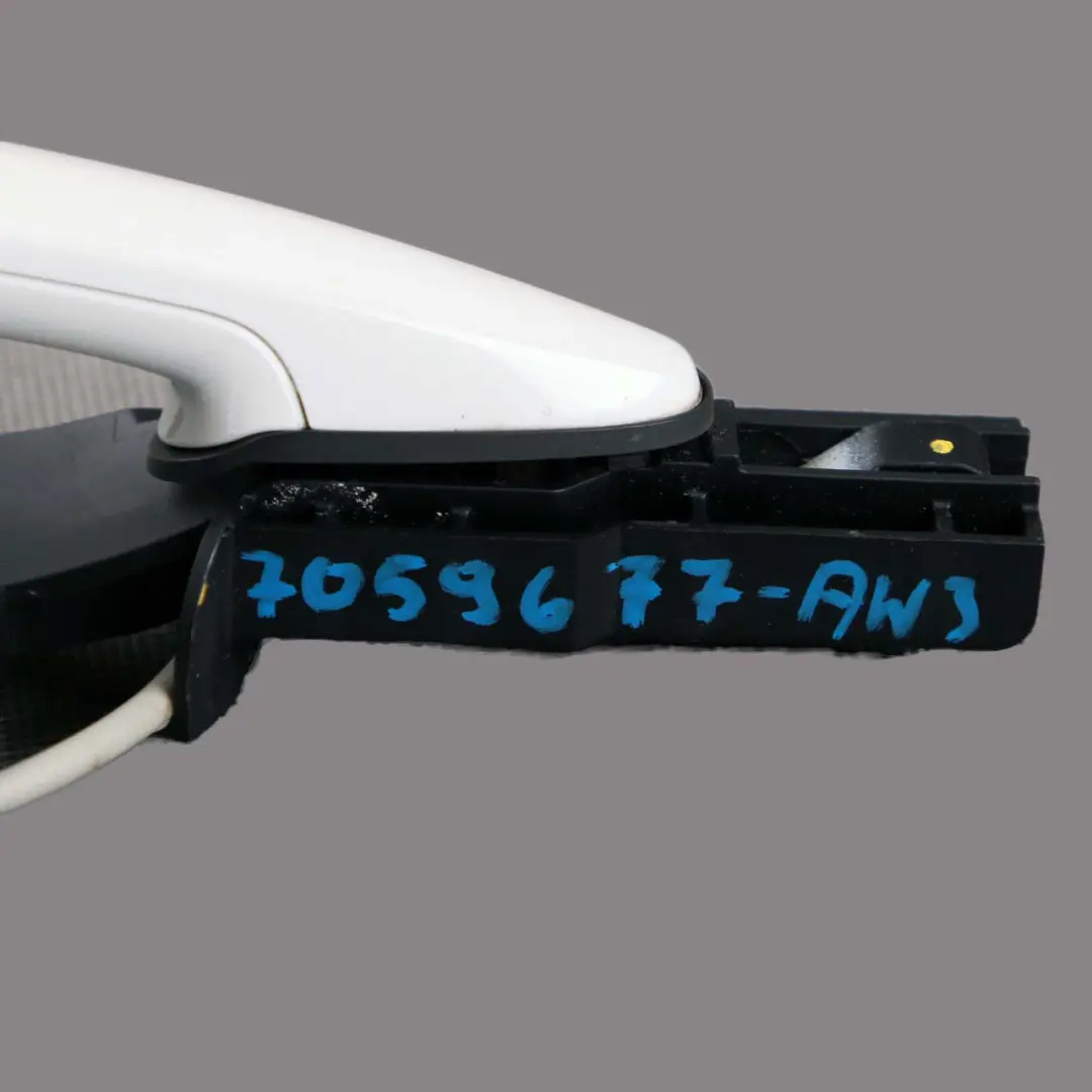 BMW 1 Series 3 E81 E87 Complete Front Left Grab Handle N/S Alpinweiss White 300 - SKU rhd-7059677-AW3 - Part number 7059677