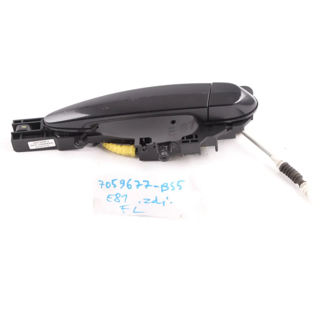  Grab Handle BMW E87 5 Complete Front Left Door N/S Black Sapphire Metallic 475 - SKU rhd-7059677-BS5 - Part number 7059677