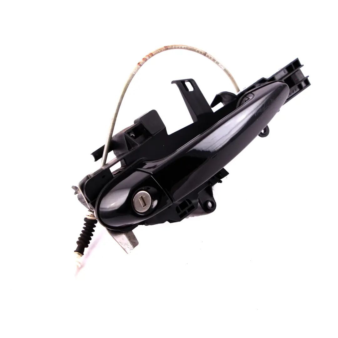 BMW 1 Series E81 E87 Complete Front Right Grab Handle O/S Schwarz 2 Black 668 - SKU rhd-7059677-SCH - Part number 7059677