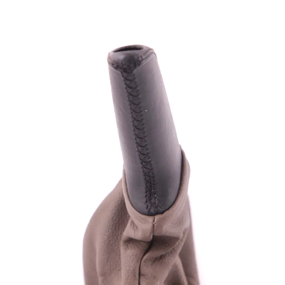 Handbrake Cover BMW E60 E61 LCI Level Leather Truffle Brown to with Part number 7059894 Handbrake Cover BMW E60 E61 LCI Level Leather Truffle Brown - SKU rhd-7059894-1 - Part number 7059894