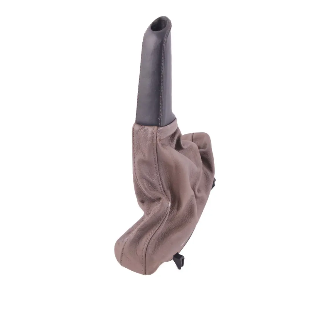 Handbrake Cover BMW E60 E61 LCI Level Leather Truffle Brown to with Part number 7059894 Handbrake Cover BMW E60 E61 LCI Level Leather Truffle Brown - SKU rhd-7059894-1 - Part number 7059894