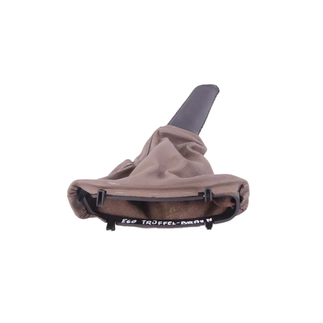 Handbrake Cover BMW E60 E61 LCI Level Leather Truffle Brown to with Part number 7059894 Handbrake Cover BMW E60 E61 LCI Level Leather Truffle Brown - SKU rhd-7059894-1 - Part number 7059894