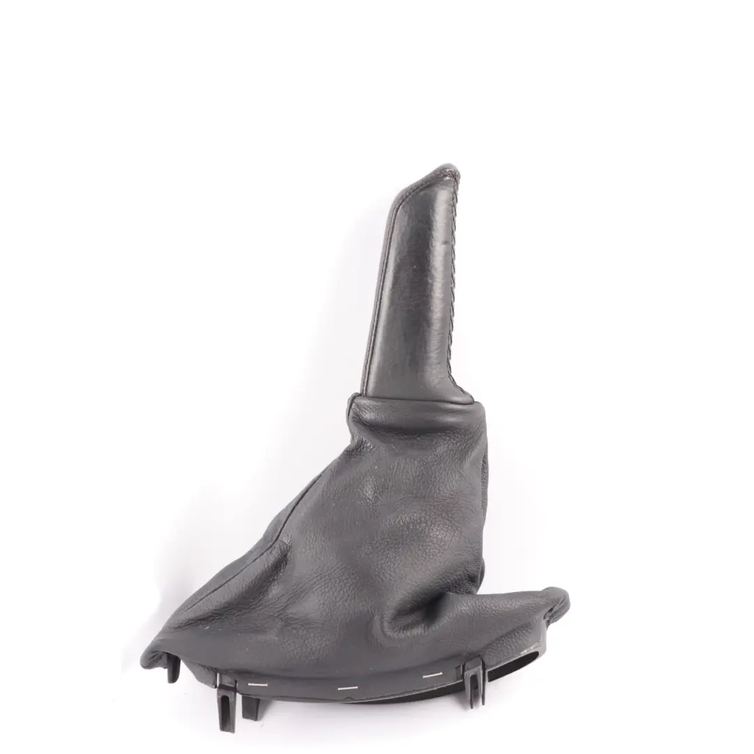Handbrake Lever Gaiter Cover Leather Black to BMW E60 E61 with Part number 7059894 BMW E60 E61 Handbrake Lever Gaiter Cover Leather Black - SKU rhd-7059894 - Part number 7059894