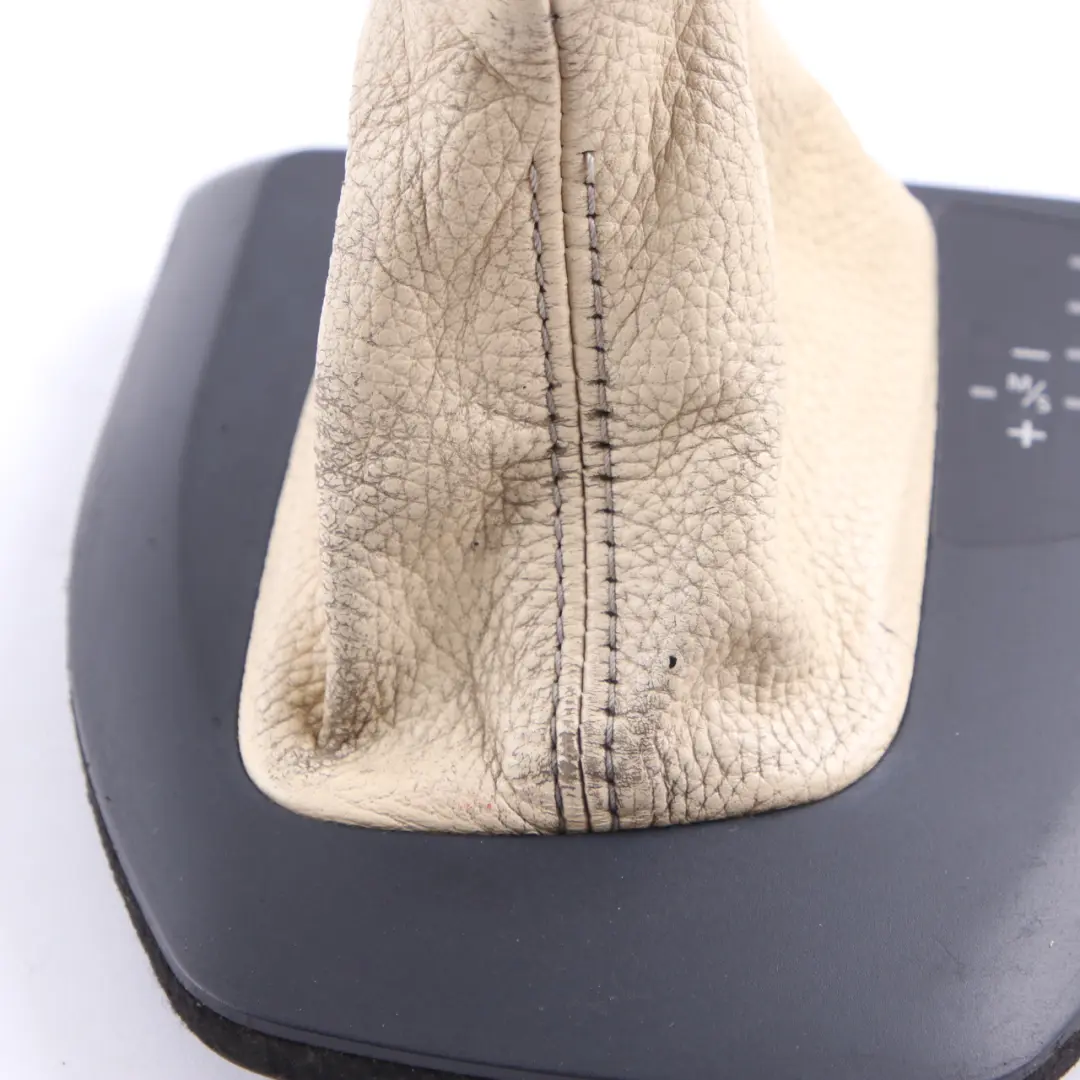 Shift Cover BMW E60 E61 Gearshift Automatic Selecting Lever Beige to Gear with Part number 7059896 Gear Shift Cover BMW E60 E61 Gearshift Automatic Selecting Lever Beige - SKU rhd-7059896-2 - Part number 7059896