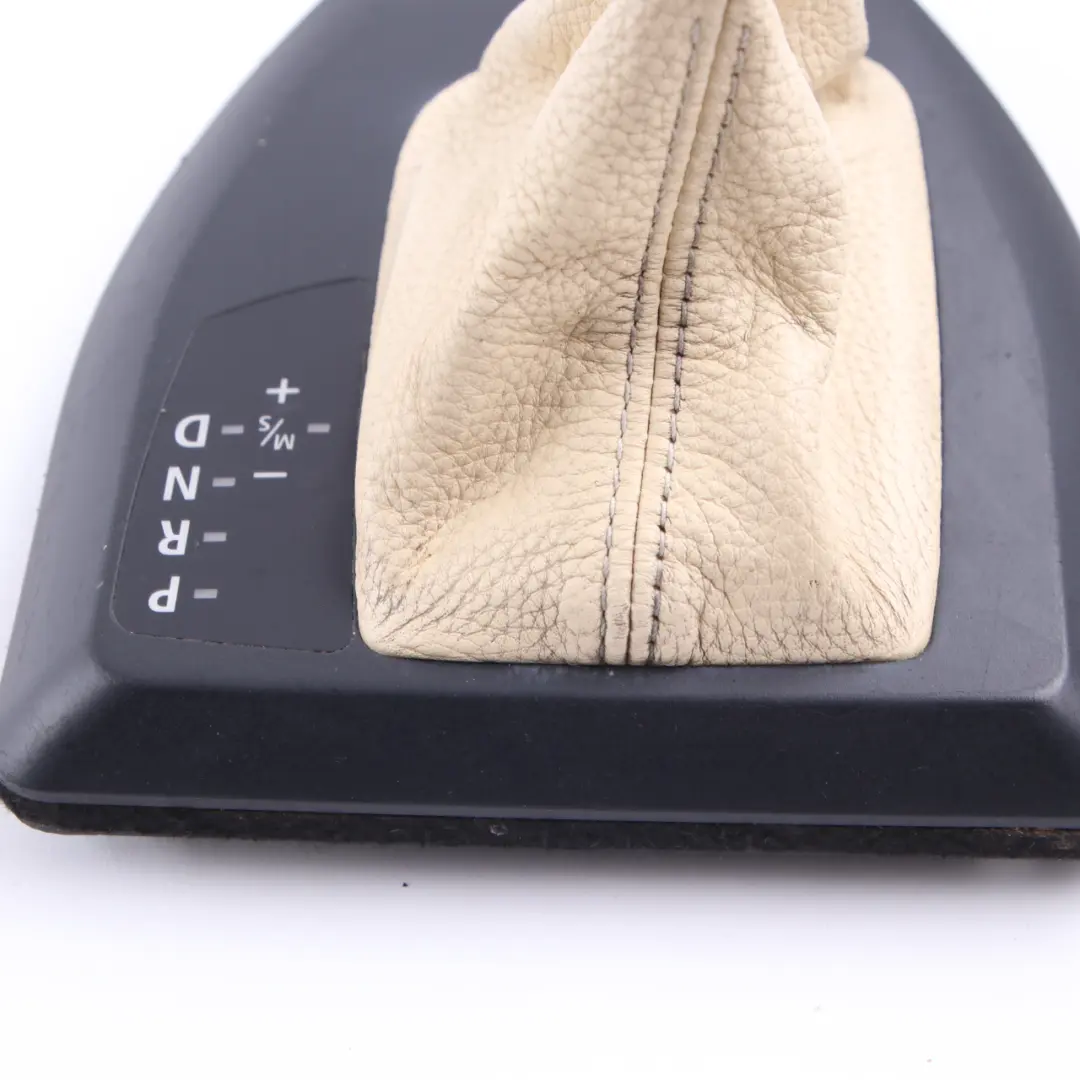 Shift Cover BMW E60 E61 Gearshift Automatic Selecting Lever Beige to Gear with Part number 7059896 Gear Shift Cover BMW E60 E61 Gearshift Automatic Selecting Lever Beige - SKU rhd-7059896-2 - Part number 7059896