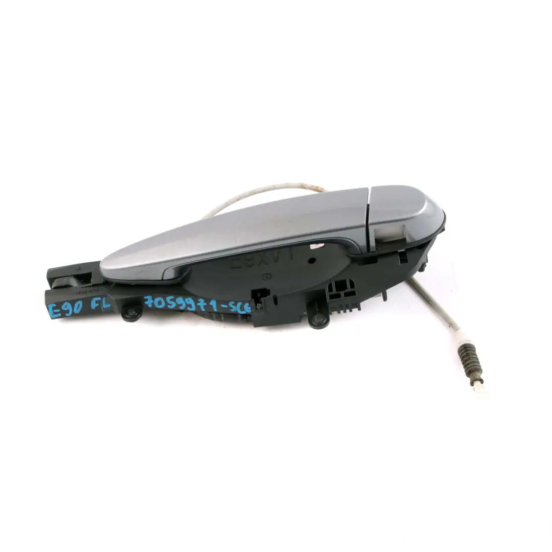 Complete Front Left Grab Handle N/S Spacegrau Grey A52 to BMW 3 Series E90 E91 with Part number 7059971 BMW 3 Series E90 E91 Complete Front Left Grab Handle N/S Spacegrau Grey A52 - SKU rhd-7059971-SCG - Part number 7059971