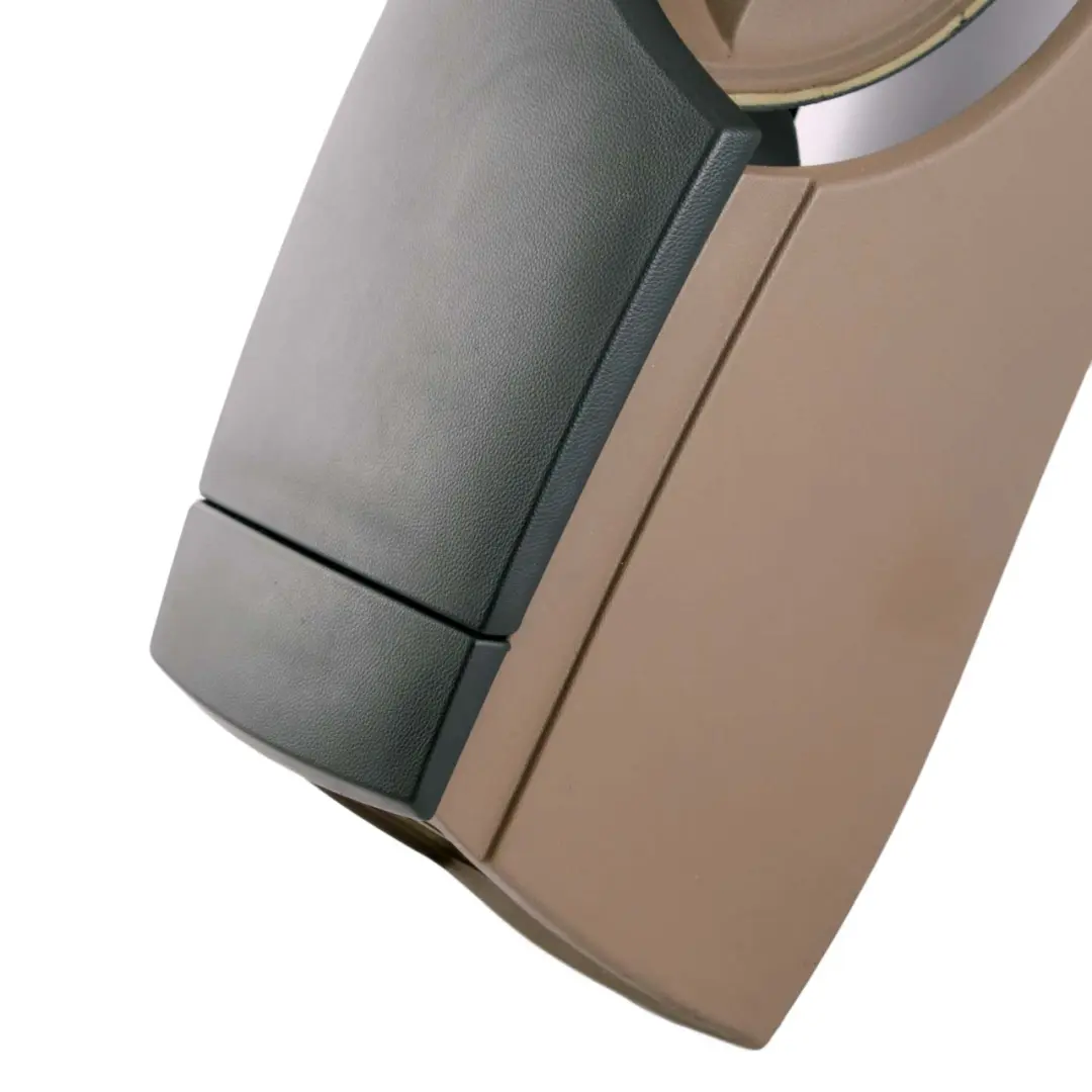 Centre Console Armrest Trim Panel Leather Truffle Brown Black to BMW E60 with Part number 7059984 BMW E60 Centre Console Armrest Trim Panel Leather Truffle Brown Black - SKU rhd-7059984 - Part number 7059984