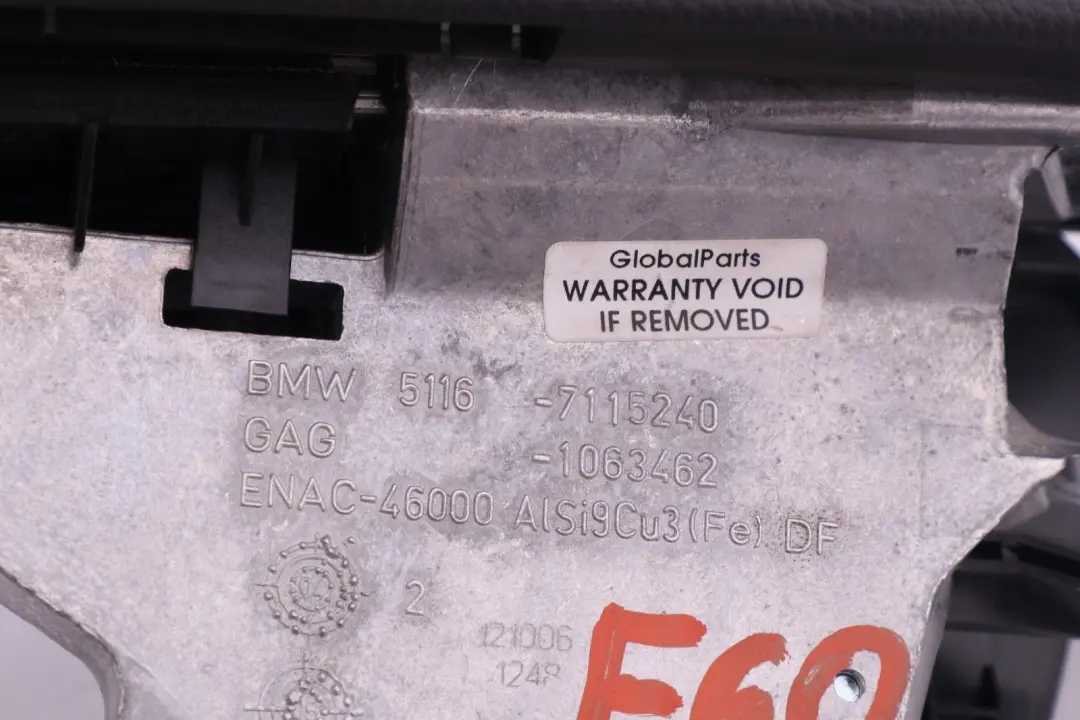 BMW E60 E61 LCI Leather Cover Centre Console Armrest - SKU rhd-7060052 - Part number 7060052