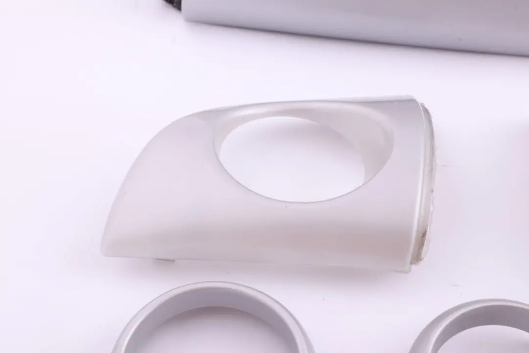 BMW MINI Cooper 2 R50 R53 Set Dashboard Panel Trim Strip Cover White Silver - SKU rhd-7063244-2 - Part number 7063244