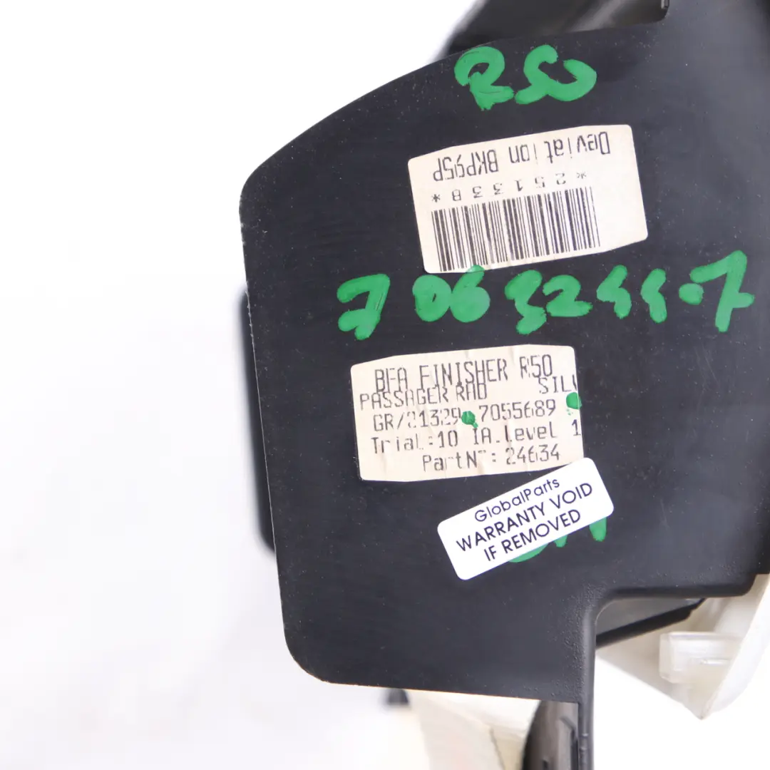 Dashboard Trim Mini R50 R53 Instrument Panel Decor Cover Passenger White Silver to with Part number 7063244 Dashboard Trim Mini R50 R53 Instrument Panel Decor Cover Passenger White Silver - SKU rhd-7063244-7 - Part number 7063244