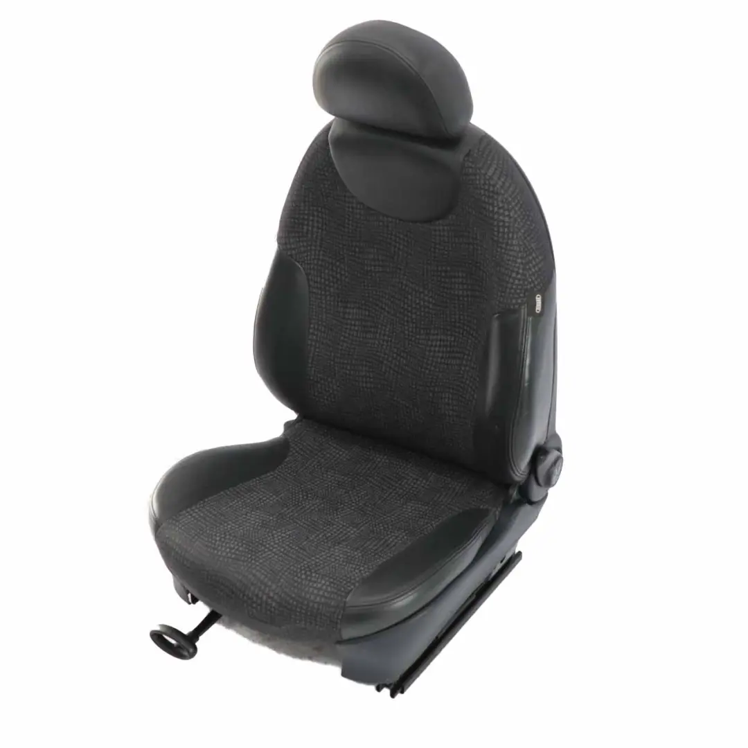 Mini Cooper R50 Front Left N/S Half Leather Seat Kaleido Panther Black - SKU rhd-7073081-2 - Part number 7073081