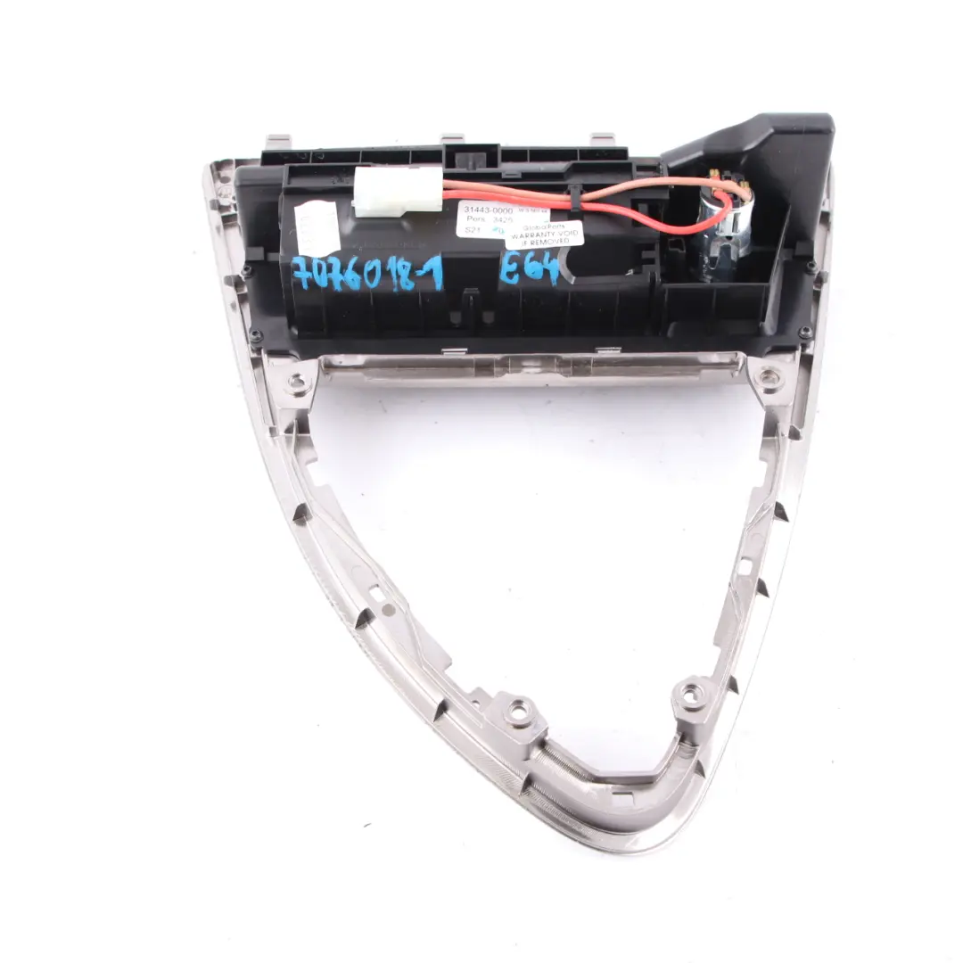 BMW 6 Series 1 E63 E64 Decor Panel Centre Console Cover Trim Ashtray Ruthenium - SKU rhd-7076018-1 - Part number 7076018