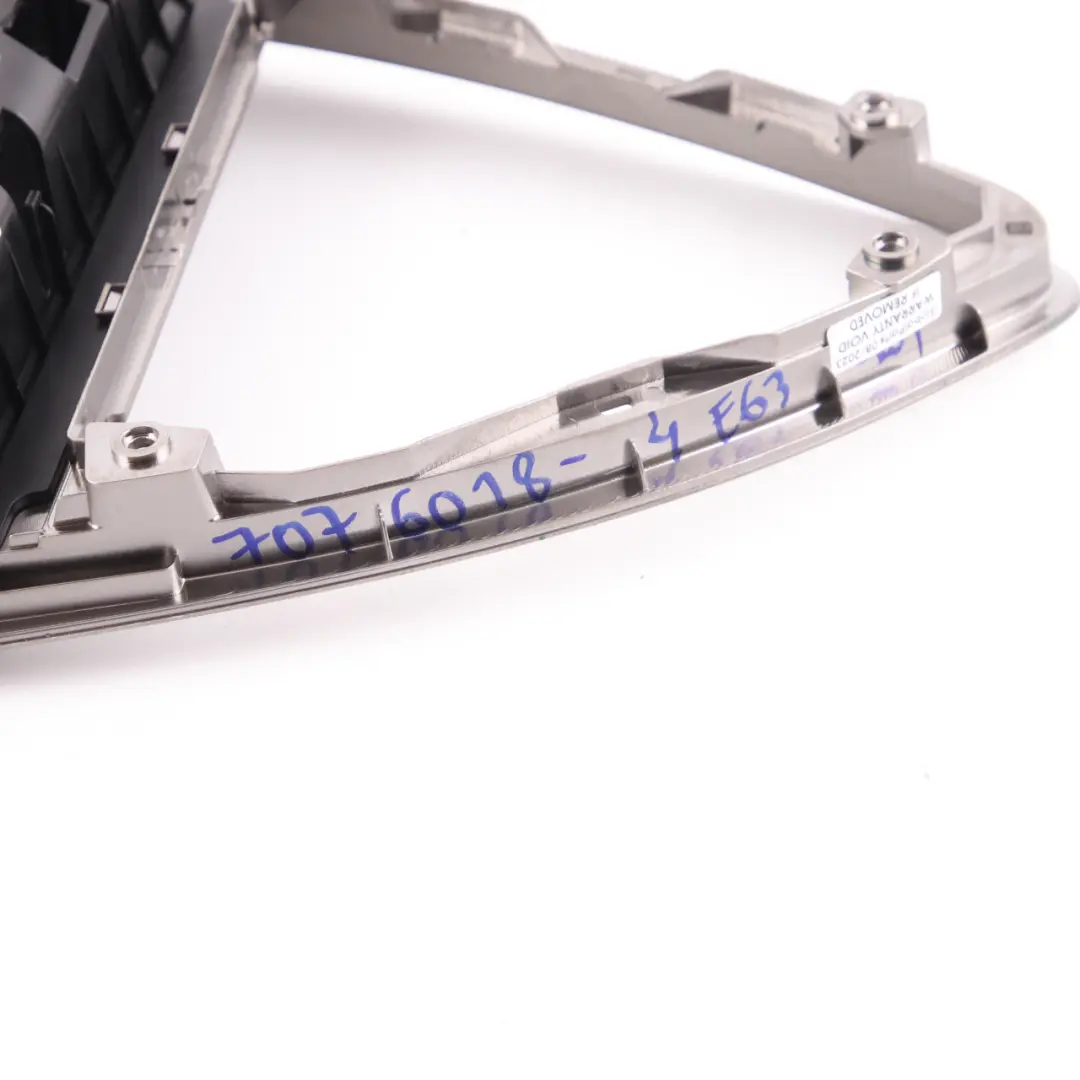 BMW E63 E64 Front Ashtray Decor Panel Centre Console Cover Trim Ruthenium Silver - SKU rhd-7076018-4 - Part number 7076018