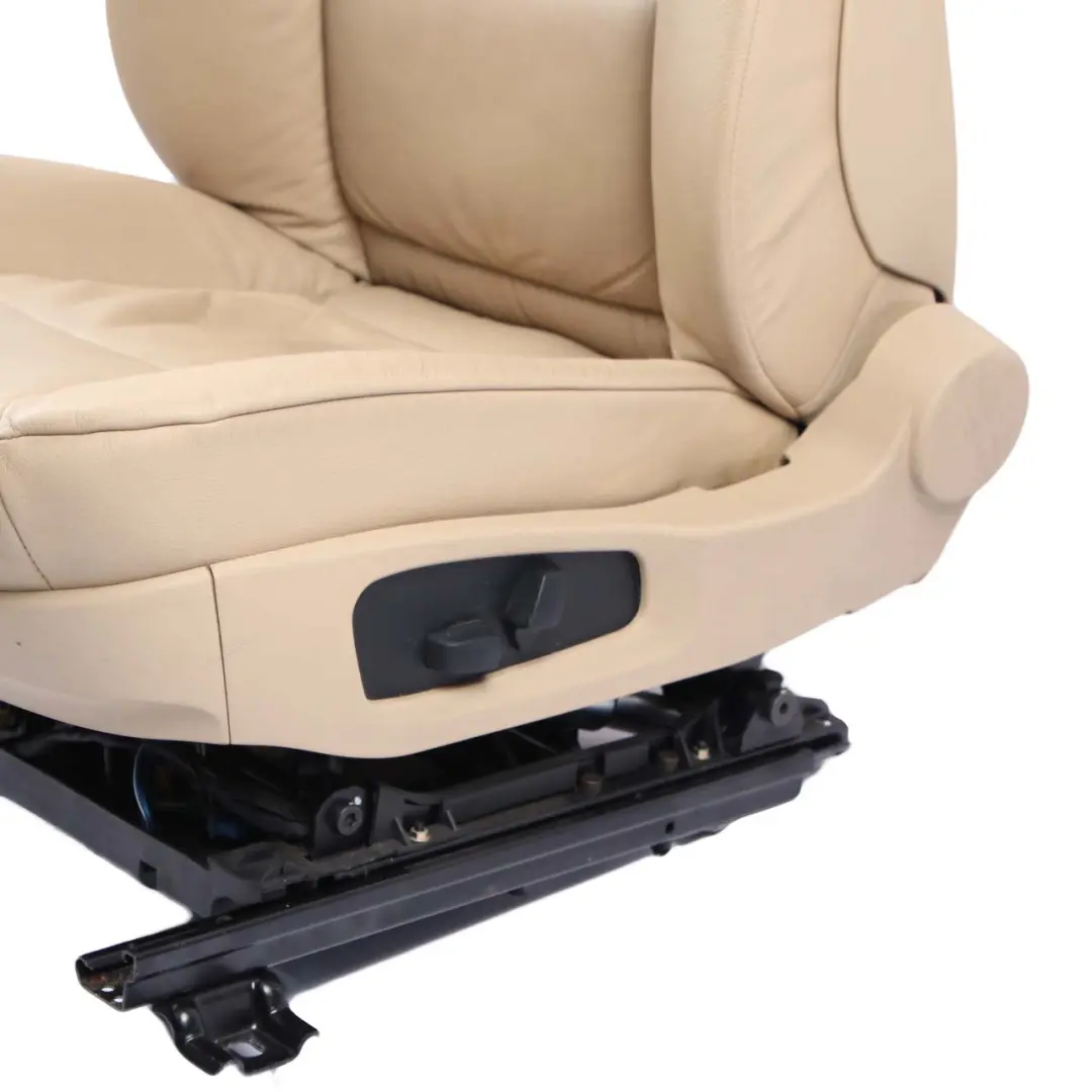 Front Seat BMW E60 E61 Beige Leather Dakota Left N/S Passenger Side Memory to with Part number 7113112 Front Seat BMW E60 E61 Beige Leather Dakota Left N/S Passenger Side Memory - SKU rhd-7076454-2 - Part number 7113112