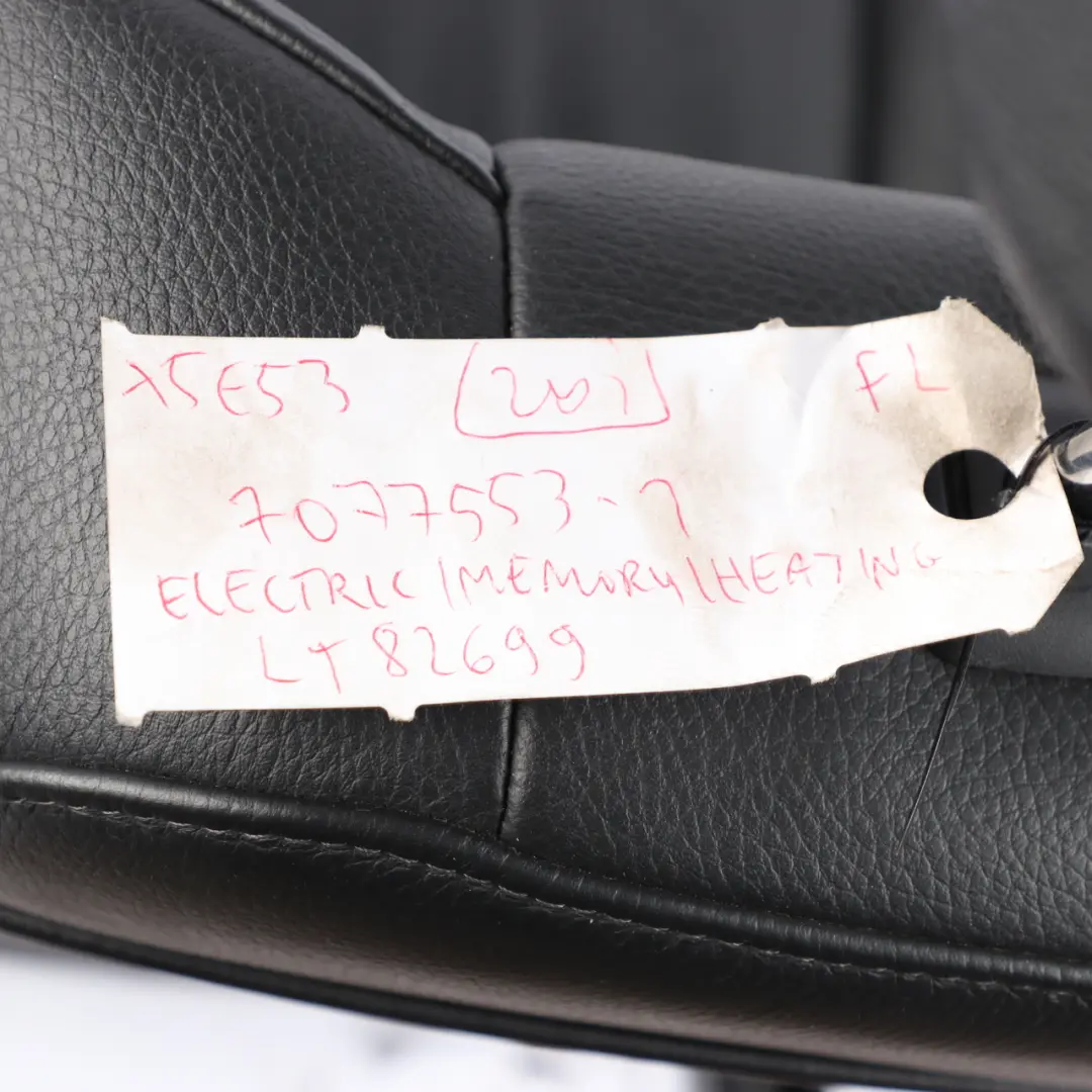 BMW X5 E53 Front Seat Sport Left N/S Black Leather Passenger Side Memory Heated - SKU rhd-7077573-2 - Part number 7077573