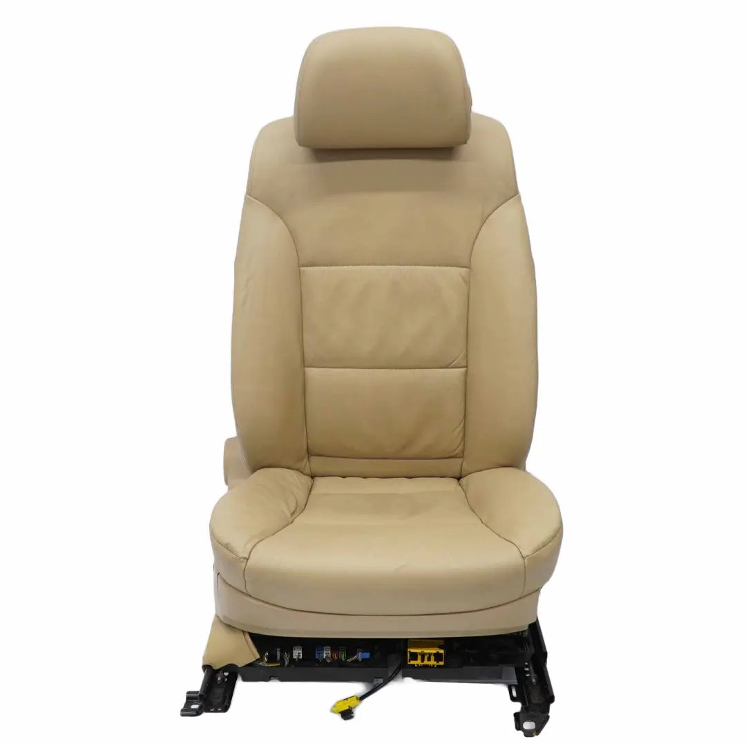 Front Seat BMW E60 E61 Heated Leather Dakota Beige Right O/S Memory to with Part number 7113112 Front Seat BMW E60 E61 Heated Leather Dakota Beige Right O/S Memory - SKU rhd-7113112-4 - Part number 7113112