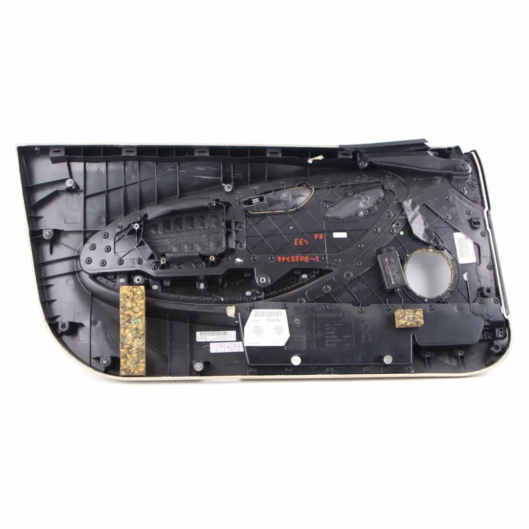 BMW E63 E64 Door Card Front Right O/S Door Trim Panel Leather Cream Beige - SKU rhd-7115508-1 - Part number 7115508