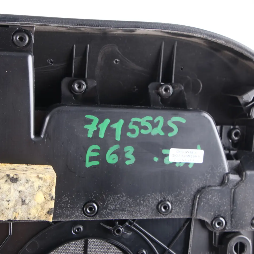 BMW E63 E64 Door Card Front Left N/S Door Lining Leather Trim Panel Black - SKU rhd-7115525 - Part number 7115525
