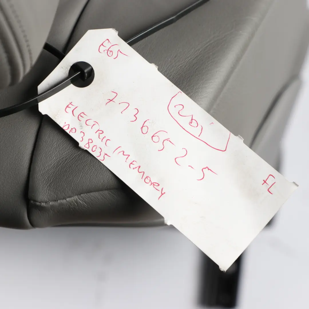  Front Seat BMW E65 Left N/S M-Sport Flannel Grey Leather Pearl Memory Interior - SKU rhd-7115758-1 - Part number 7115758