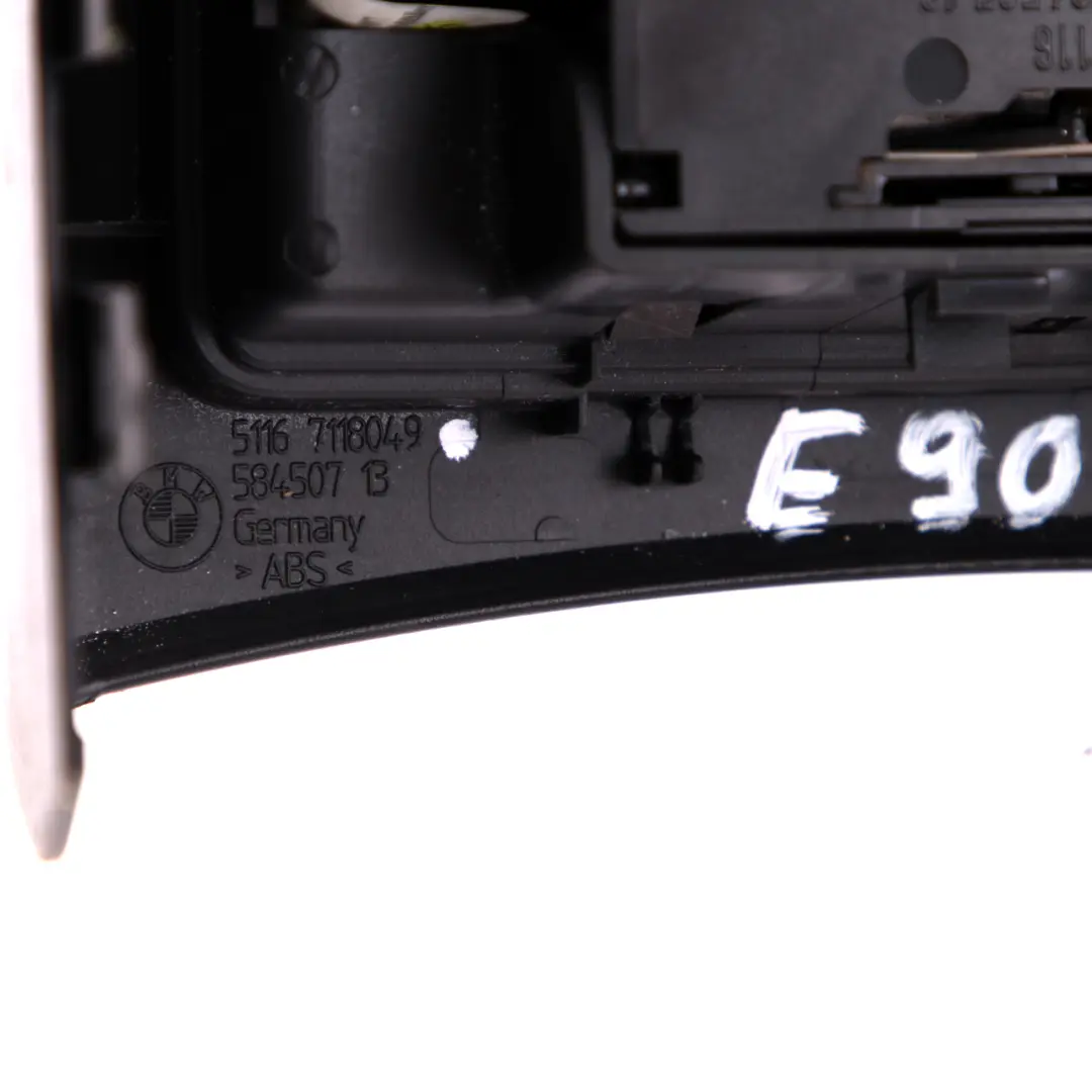 BMW 3 Series E90 E91 Covering Cover Rear Trim Centre Console Black - SKU rhd-7118049 - Part number 7118049
