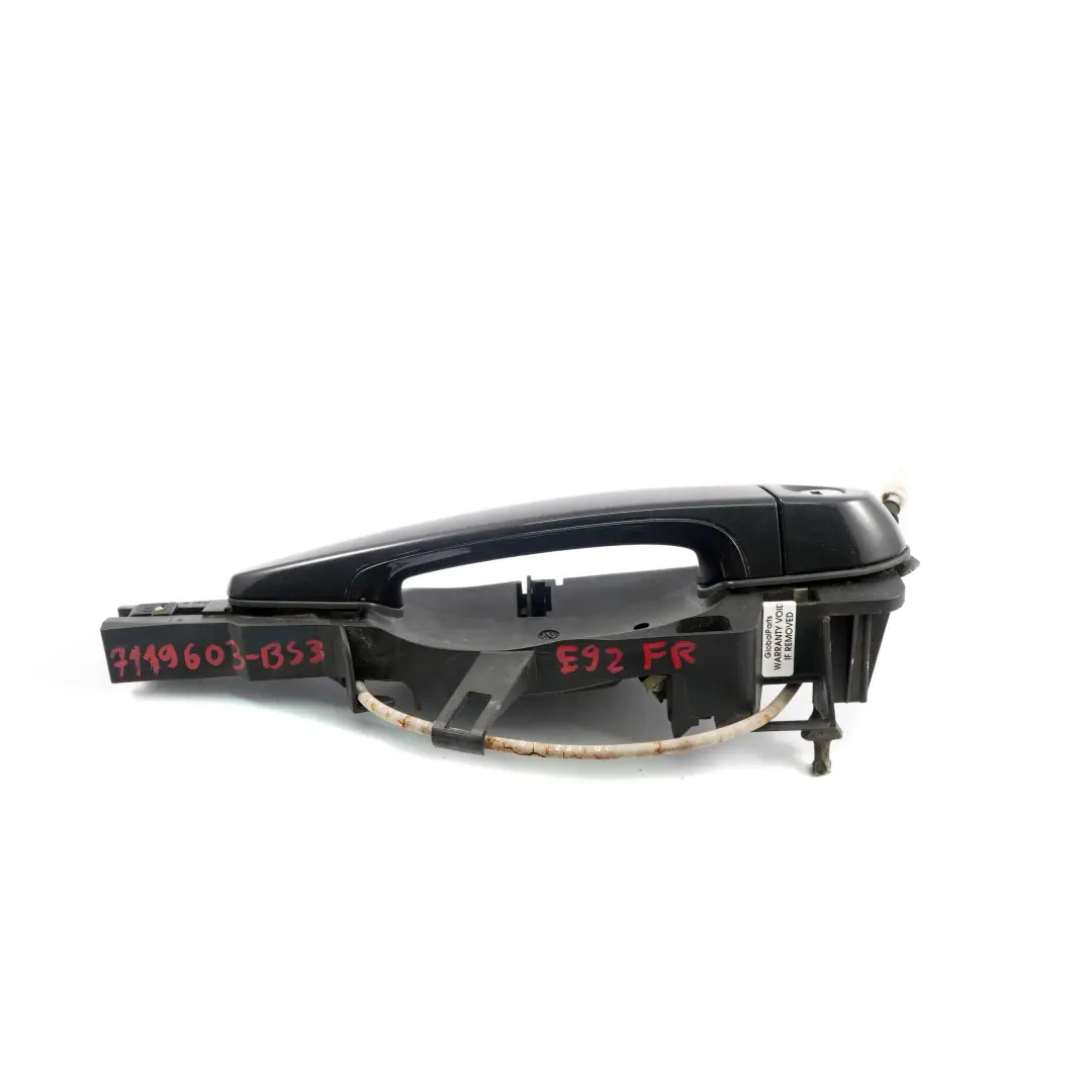  Grab Handle Door BMW E92 Complete Front Right O/S Black Sapphire Metallic 475 - SKU rhd-7119603-BS3 - Part number 7059971