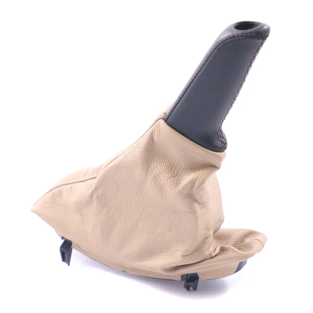 Leather Handbreak Handle Lever Cover Beige to BMW E60 E61 with Part number 7121033 BMW E60 E61 Leather Handbreak Handle Lever Cover Beige - SKU rhd-7121033 - Part number 7121033