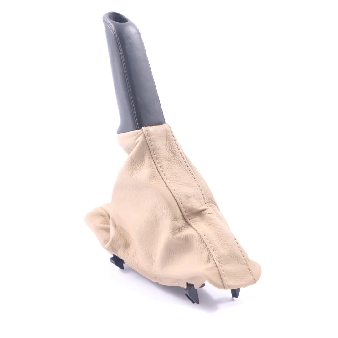 Leather Handbreak Handle Lever Cover Beige to BMW E60 E61 with Part number 7121033 BMW E60 E61 Leather Handbreak Handle Lever Cover Beige - SKU rhd-7121033 - Part number 7121033