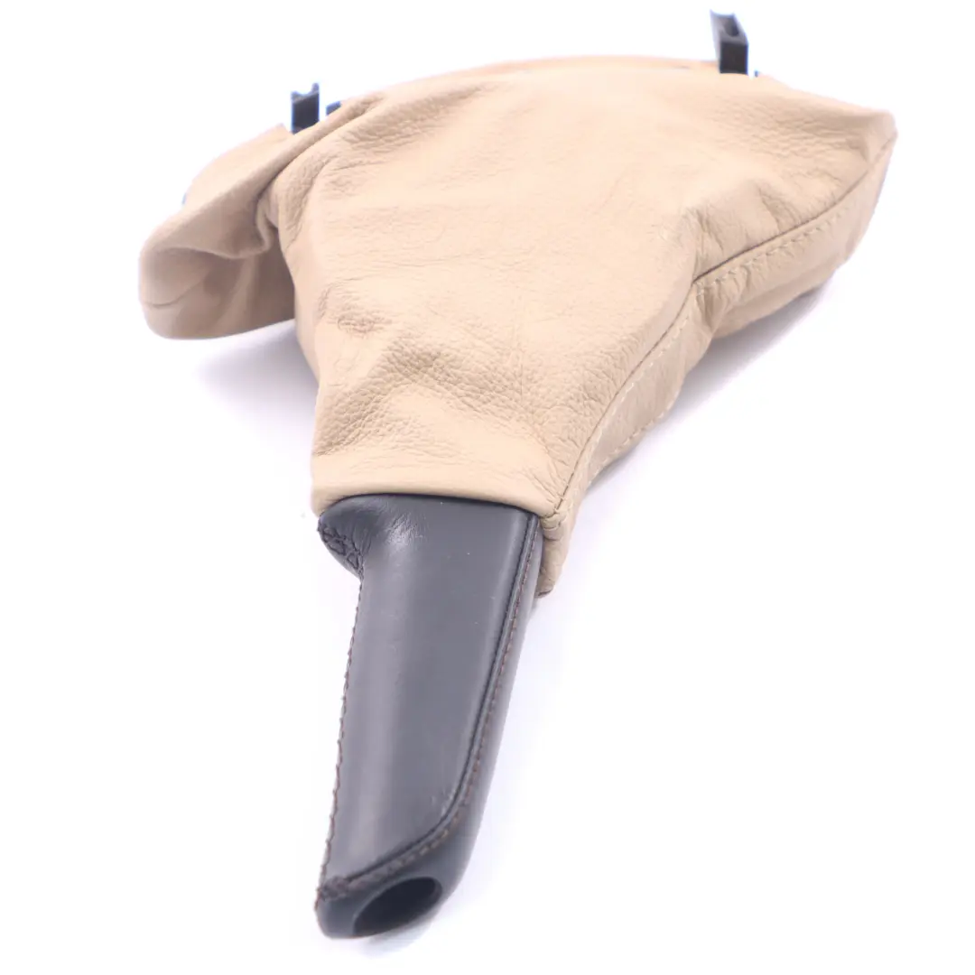 Leather Handbreak Handle Lever Cover Beige to BMW E60 E61 with Part number 7121033 BMW E60 E61 Leather Handbreak Handle Lever Cover Beige - SKU rhd-7121033 - Part number 7121033