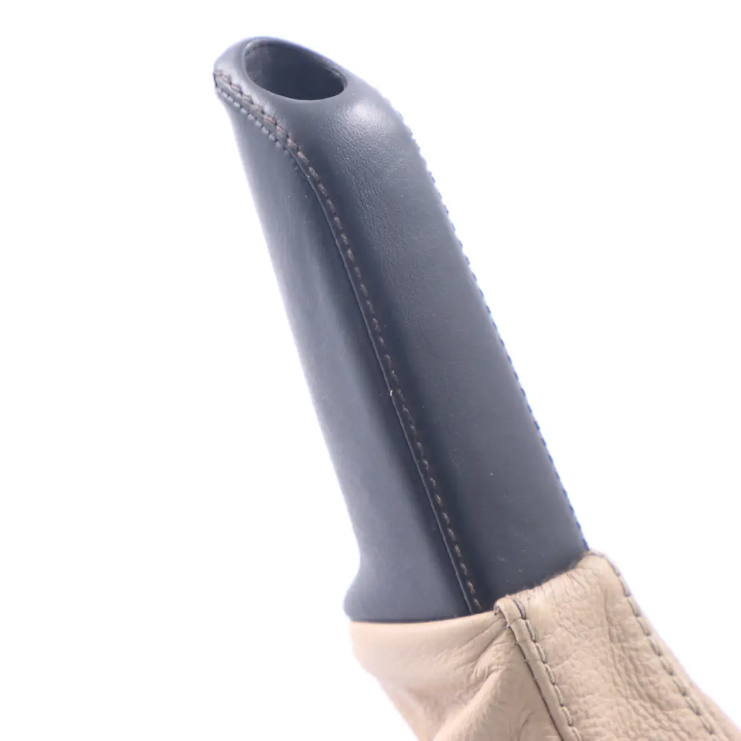Leather Handbreak Handle Lever Cover Beige to BMW E60 E61 with Part number 7121033 BMW E60 E61 Leather Handbreak Handle Lever Cover Beige - SKU rhd-7121033 - Part number 7121033