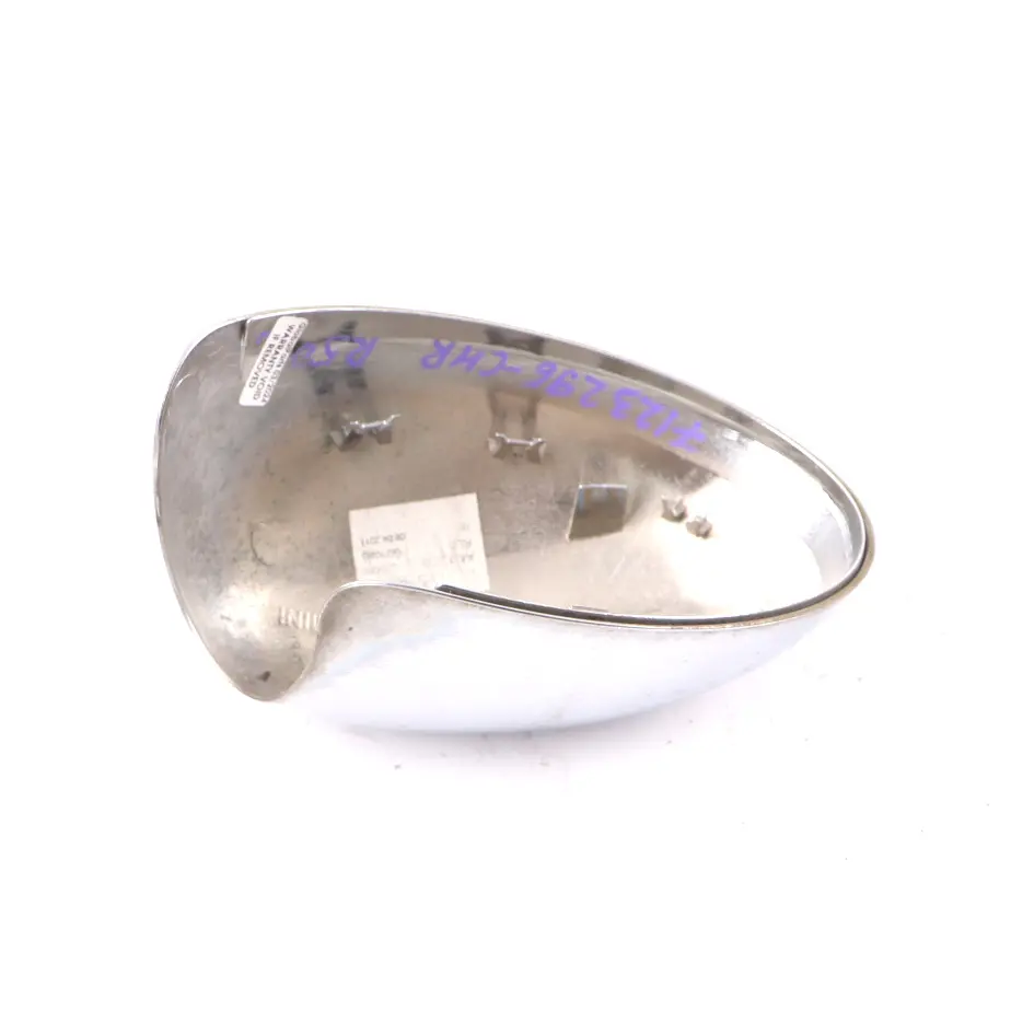 Cap Casing Right O/S Mirror Wing Chrome to Mini Cooper R50 R52 R53 Cover with Part number 7123296 Mini Cooper R50 R52 R53 Cover Cap Casing Right O/S Mirror Wing Chrome - SKU rhd-7123296-CHR - Part number 7123296