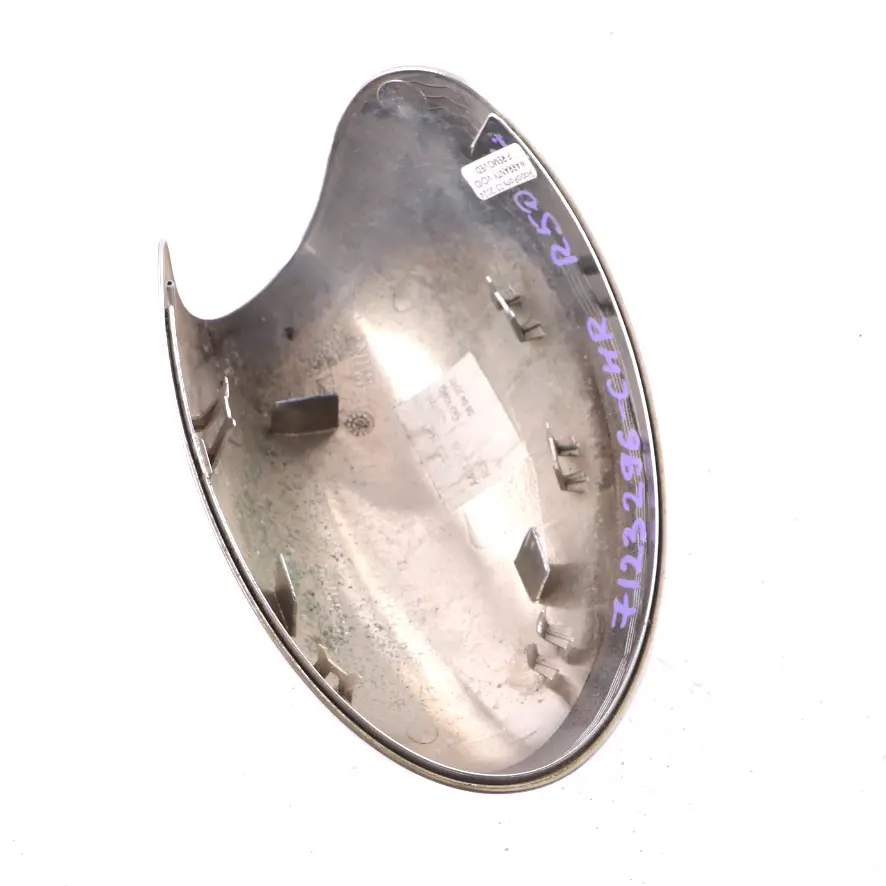 Cap Casing Right O/S Mirror Wing Chrome to Mini Cooper R50 R52 R53 Cover with Part number 7123296 Mini Cooper R50 R52 R53 Cover Cap Casing Right O/S Mirror Wing Chrome - SKU rhd-7123296-CHR - Part number 7123296