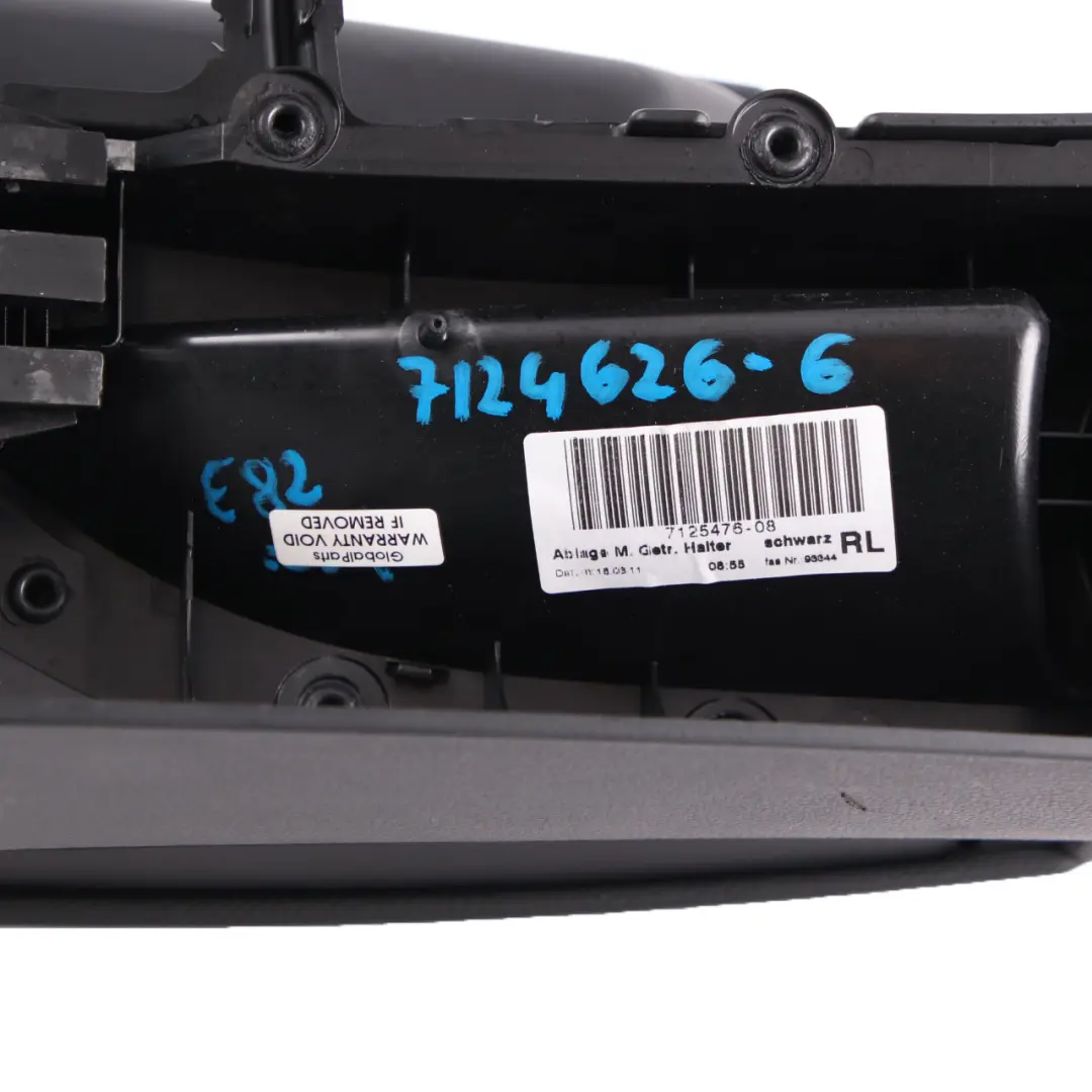  Centre Console BMW E87 LCI E81 E82 Armrest Oddments Tray Schwarz Black - SKU rhd-7124626-6 - Part number 7124626