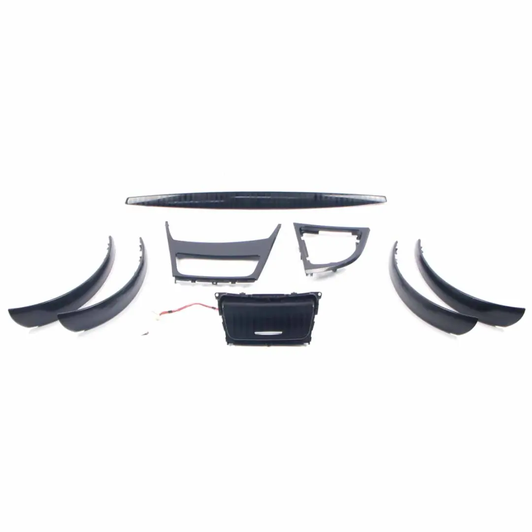 Interior Trim Set Dash Dashboard Cover Strip Carbon Effect Gomera Black to BMW E87 with Part number 7124752 BMW E87 Interior Trim Set Dash Dashboard Cover Strip Carbon Effect Gomera Black - SKU rhd-7124752-6 - Part number 7124752