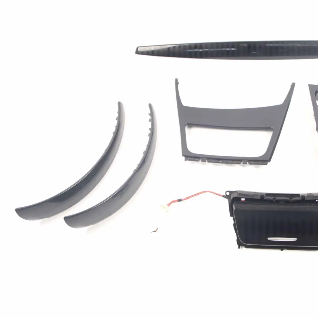 BMW E87 Interior Trim Set Dash Dashboard Cover Strip Carbon Effect Gomera Black - SKU rhd-7124752-6 - Part number 7124752