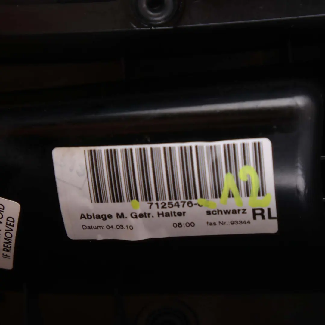 BMW E87 LCI Centre Console With Cup Holder Black E81 E82 - SKU rhd-7125476-12 - Part number 7125476
