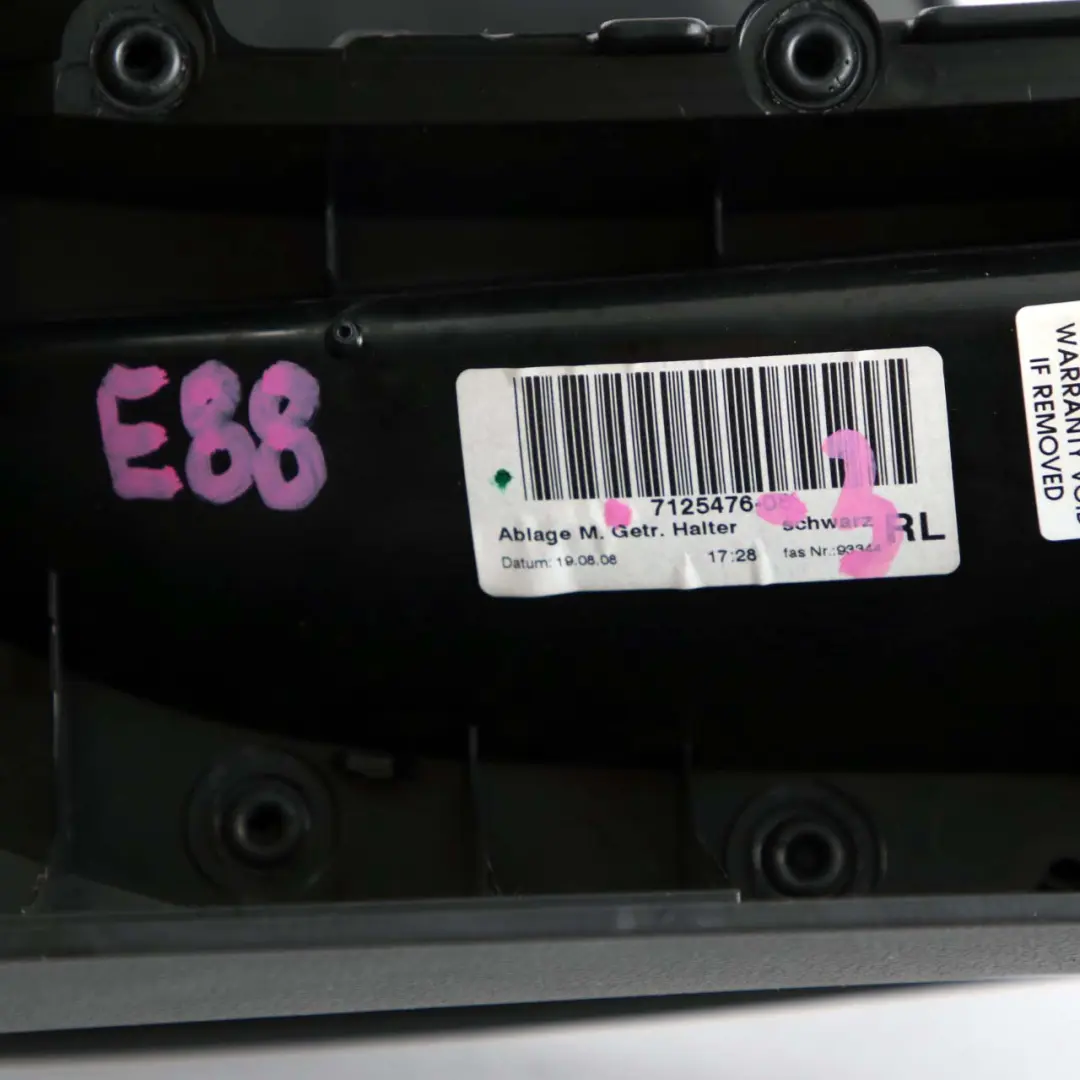 BMW 1 Series E81 E82 E87 LCI E88 Centre Console With Cup Holder Black 7125476 - SKU rhd-7125476-3 - Part number 51169110521