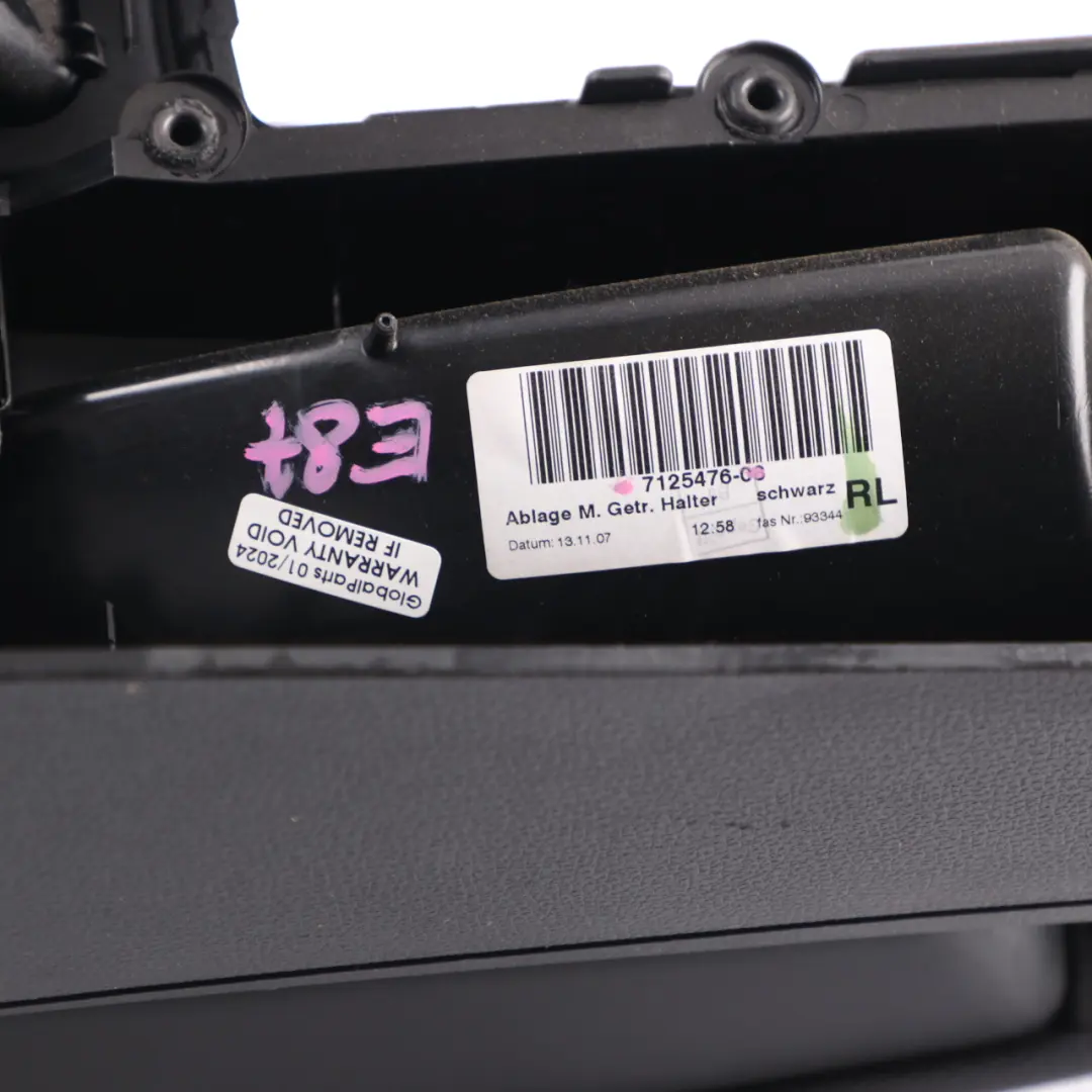 BMW E81 E82 E87 LCI E88 Centre Console With Cup Holder Black - SKU rhd-7125476 - Part number 7125476