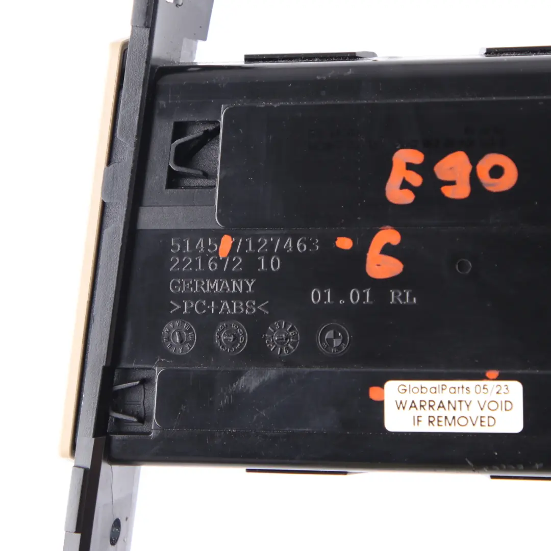 BMW 3 Series 6 E90 E91 E92 E93 LCI Passenger's Cup Drink Holder Left N/S Beige - SKU rhd-7127463-6 - Part number 7127463