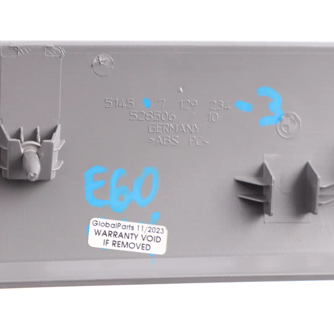  Dashboard Trim BMW E60 E61 Interior Strip Cover Titan Dunkel Left N/S - SKU rhd-7129234-3 - Part number 7129234