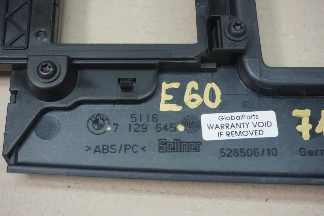 BMW 5 Series E60 E61 Decor Panel Centre Console Cover Titan II Dunkel 7129645 - SKU rhd-7130177 - Part number 7130177